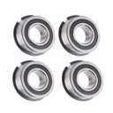 Donepart Bearings 1Inch (25.4MM) ID x 2Inch (50.8MM) OD x Width (14.288MM), Deep Groove Ball Bearings with Snap Ring, Garage Door Torsion Spring Center Bearings for Industrial Applications (4-Pack)