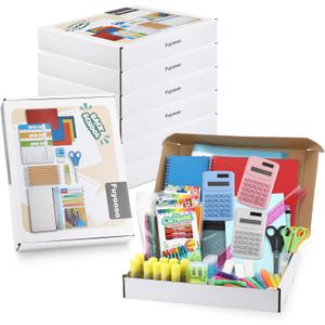 156 Pcs/ 6 Set School Supplies Kit for Kids Back to School Supplies Bundle Grades K-5 Essentials Bulk Includes Calculator Pencils Folder Notebooks Sharpeners and More for Students