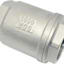 NPT Female WOG1000 Check Valve,Vertical Check Valve,NPT Spring Loaded in-line Low Cracking Pressure,Stainless Steel SS316 CF8M (2")