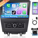 Podofo 2G+64G Wireless CarPlay Car Stereo for Ford Mustang 2010 2011 2012 2013 2014,10.1 Inch Touch Screen Bluetooth Audio with GPS Navigation Android Auto Mirror Link WiFi RDS AHD Backup Camera