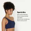 Amazon Essentials Women's Active FormFlex Buttery Soft Light Support One Shoulder Strappy Back Sports Bra