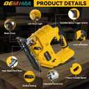 Cordless Jig Saw for Dewalt Battery, 7 Speed Variable Up to 3200RPM, LED Light, 45 Bevel Cuts, 3 Orbital Motions, with Jig Saw Blade for Straight/Curve/Circle Cutting(Battery Not Include)