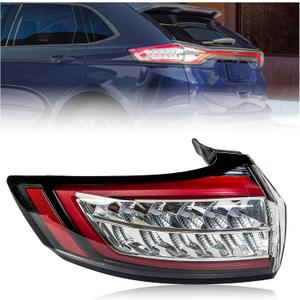 Left LED Tail Light Compatible with 2015-2018 Ford Edge SE SEL Sport Titanium Replacement for HT4Z-13405-E FO2800243,Tail Rear Brake Lamp Assembly LED Tube Bar Clear Lens Black Housing Driver Side