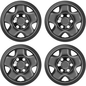 Wheel Skins Compatible with Toyota Tacoma 2005-2023 16 inch Wheel Covers Set of 4 Packs (Glossy Black)