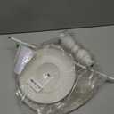 Small Round Metal Side Table, Lightweight Decorative Drink Table with Vintage Roman Column, Retro Distressed Accent Table for Living Room, Bedroom, Corners (1, Retro White)