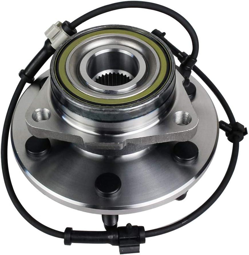 Autoround 515036 Front Wheel Hub and Bearing Assembly for 4x4 4WD Chevy Silverado, Tahoe, Avalanche, Suburban, Express 1500, GMC Sierra, Yukon, Savana, Cadillac Escalade ESV EXT 6 Lug w/ABS
