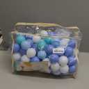 MoonxHome Ball Pit Balls for Toddlers, BPA Free Crush Proof Plastic Toy Balls for Ball Pit, Children's Pool Water Toys, Ideal Gift for Christmas Balls for Play Tent 2.15" Pack of 100 White&Green&Blue