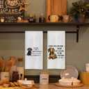 Dachshund Gifts Kitchen Towels Set - Funny Dachshund Decorative Waffle Weave Dish Towels, Wiener Dog Hand Towel, Wiener Dog Gifts Tea Towel, 1624 Inches Set of 2