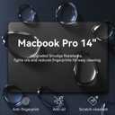 EooCoo Case Compatible with MacBook Pro 14 inch 2026-2021 M5-M1 Pro/Max Chip, Official Color-Matched, Anti-Mar Armor, Frosted Hard Shell Cases with Keyboard Cover, Screen Protector - Matte Space Black
