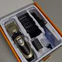 oneisall Dog Clipper Low Noise, Dog Grooming Kit with Rechargeable, Pet Shaver Cordless Electric Quiet Hair Clipper Set for Dogs Cats Pets（Gold）