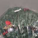 9FT Christmas Garland with 100 Lights Battery Operated,Artificial Prelit Garlands with Red Balls,Pine Cones,Cedar Branches,Christmas Decorations for Stairs Outdoor Indoor Holiday Home Fireplace Decor