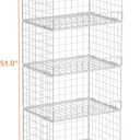 Yociyoga 6-Tier Stackable Closet Organizers and Storage Shelves, Closet Shelf Organizer Basket Bins, Foldable Sweater Storage for Clothes Organizer System, WhitePatent No. 30022416