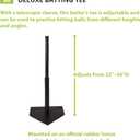 Champion Sports Deluxe Batting Tee Adjustable Rubber Baseball & Softball Tee on Home Plate, Multiple Styles, One