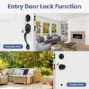 Estmoon Front Door Lock Set Matte Black Exterior Door Handle, Deadbolt Lock with Interior Door Knob for Entry Doors, Front Door Handle and Single Cylinder Deadbolt Reversible for Left &Right Hand Door