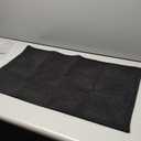 Color&Geometry Chenille Pile Bathroom Rugs Upgraded Denser, 17"x29.5" Non Slip Absorbent Black Bath Mats for Bathroom Thin Fit Under Door, Washable Quick Dry, Standard Sized