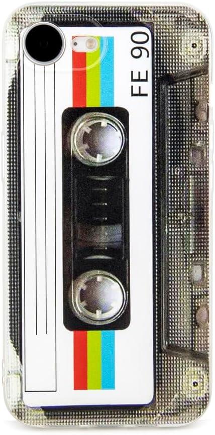 Case for iPhone 16e Matte Finish Heavy Duty Soft Back Cover with Reinforced Corners TPU Soft Bumper Retro Cassette Tape Case Compatible with iPhone 16e