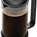 Bodum 12oz Brazil French Press Coffee Maker, High-Heat Borosilicate Glass, Black - Made in Portugal