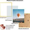 JCJMY 16x18 Picture Frame Gold for Poster Photo Picture, Horizontal and Vertical Formats for Wall Hanging, 16 x 18 Wall Gallery Poster Photo Frame for 16 by 18 Photos Posters, Gold