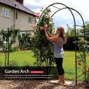 Garden Arch Trellis for Climbing Plants Outdoor Wedding Arches for Ceremony Black Metal Garden Arbor Indoor Garden Arches for Party Decoration 7.9ft Wide X 6.4ft High (Brown)