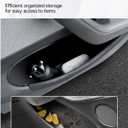 4PCS Door Side Storage Box Full-Wrap Pocket Liner compatible with 2026 2025 Tesla Model Y Juniper Accessories TPE Front and Rear Full Cover Door Side Organizer Tray