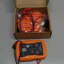 THIKPO Fuel Injector Tester and Cleaner Tool Kit, DIY Cleaning Tool Kit, 8 Pulse Modes for Injector Tester, 2 Fuel Injectors Simultaneously Test, 4 Size Cleaning Adapters, 12V/5V Output Power (Orange)