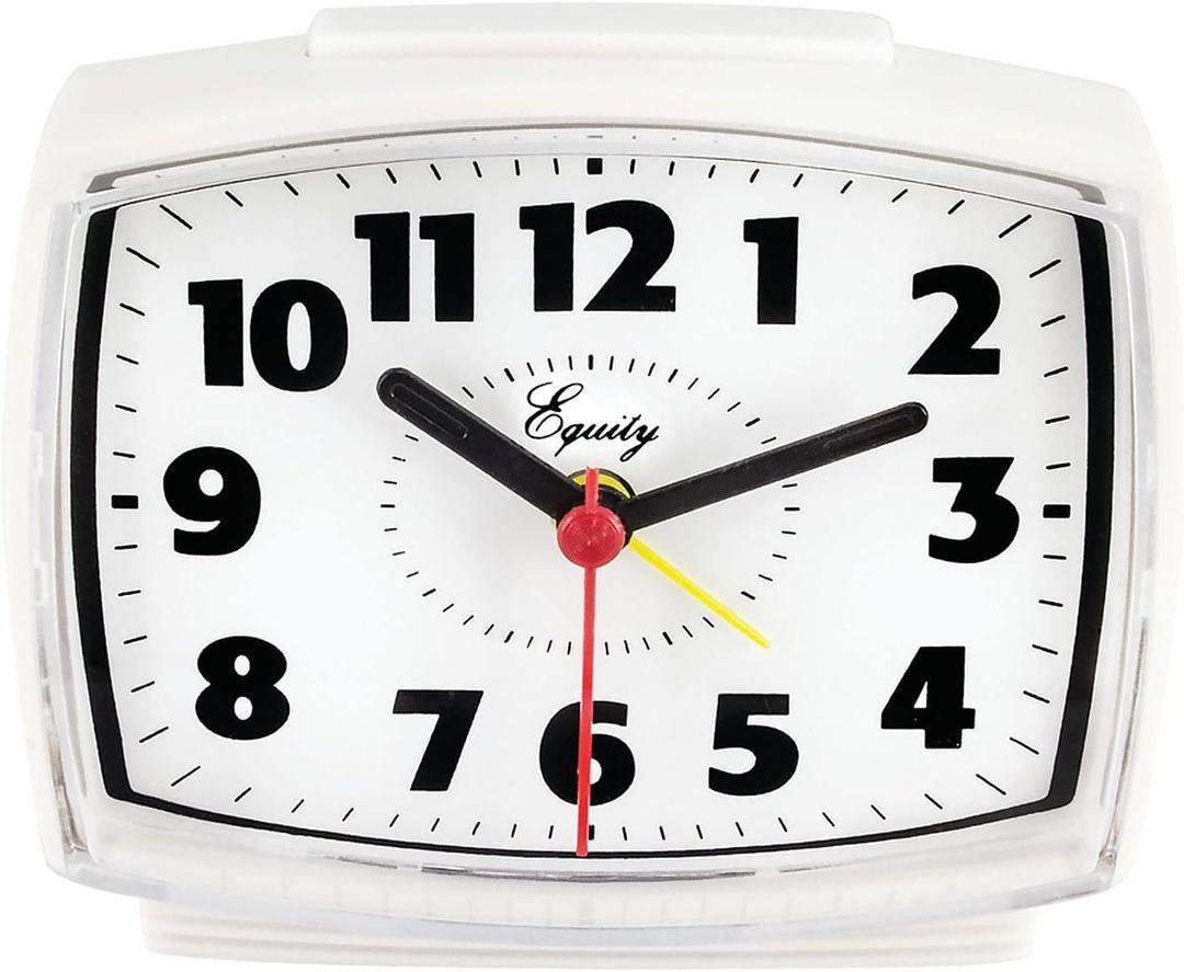 Equity 33100 Electric Silent Analog Alarm Clock with Lighted Dial