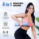 MERACH Dumbbell Set of 2, Adjustable Weight, Anti-slip Handle, Macaron Colors, Each 2.2/4.4/6.6/8.8 lbs, 4 in 1 Hand Weights for Women at Home, Blue 
