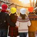 2 x PFFY Unisex Beanie Hats for Men Women Knit Winter Beanies (White)