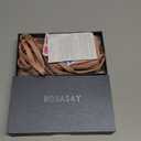 MONASAY Zipper Wallet Case Fit for Galaxy S23, 6.1in [RFID Blocking] Flip Leather Handbag Phone Cover with Card Holder and Crossbody Shoulder Lanyard Strap, Rosegold