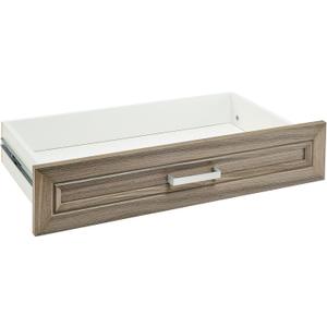 ClosetMaid SuiteSymphony Wood Closet Drawer, Add On Accessory, Shaker Style, For Storage, Closet, Clothes, 25 x 5 Size for 25 in. Units, Natural Gray