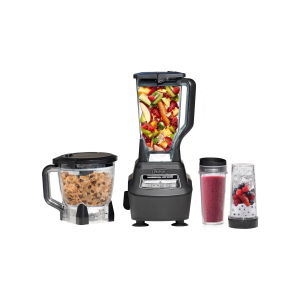 Ninja BL770 Mega Kitchen System, 1500W, 4 Functions for Smoothies, Processing, Dough, Drinks & More, with 72-oz.* Blender Pitcher, 64-oz. Processor Bowl, (2) 16-oz. To-Go Cups & (2) Lids, Black