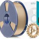 SUNLU PLA+2.0 3D Printer Filament, Upgrade PLA+ Filament 1.75mm, Tougher and Stronger, Neatly Wound Filament, Dimensional Accuracy +/-0.02mm, 1KG Spool(2.2lbs), Oak Wood