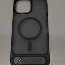 Temdan Magnetic Compatible with iPhone 13 Pro Max Case, [Built-in Invisible Kickstand][Compatible with MagSafe] [Military Grade Shockproof] Slim Translucent Matte Phone Case for iPhone 13 Pro Max 6.7" (Black)