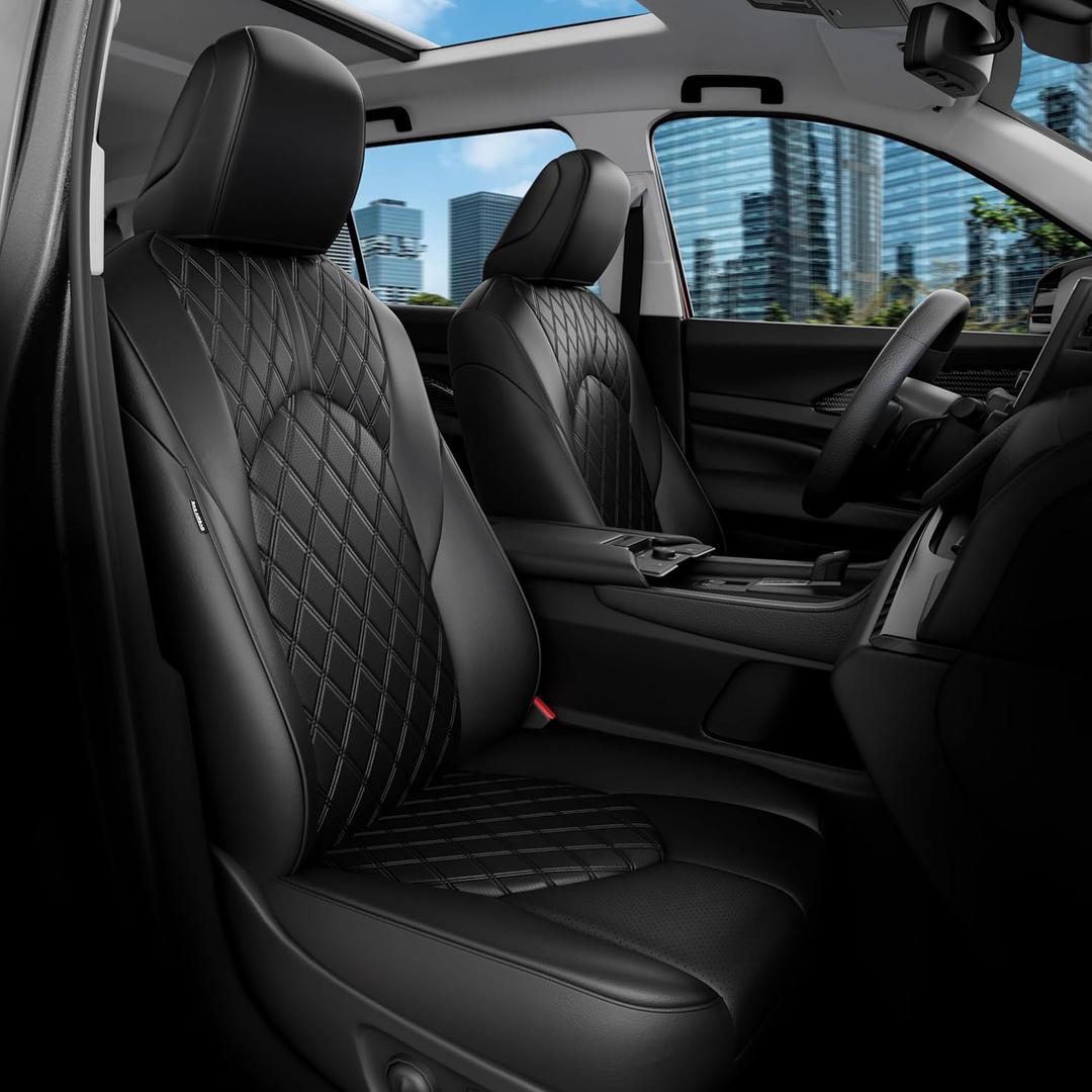 for Grand Highlander Seat Covers Full Set, 1:1 Custom Fit for Grand Highlander 2024 2025 2026 7 Seaters,2nd Row Captain Chairs Leather Seat Protectors(Black)