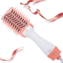 4 in 1 Blow Dryer Brush, Ukliss Hair Dryer Brush Blow Dryer, Ceramic Oval Hot Air Brush & Volumizer for All Hair Types, Versatile Hair Styling Tools Pink White
