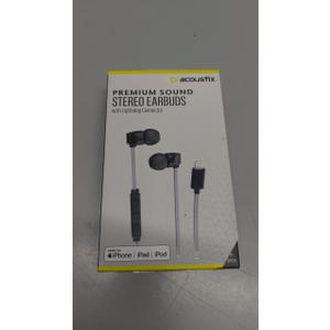 Acoustix Premium Sound Stereo Earbuds with Lightning Connector