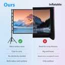 200 Inch Projector Screen with Stand, Portable Outdoor Movie Screen
