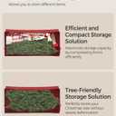 SONGMICS Christmas Tree Storage Bag with 1.6-Inch Wheels, Rolling Storage Bag, up to 9 ft, For Disassembled Holiday Tree, Length-Adjustable Handles, 600D Oxford Fabric, Cherry Red URXS004R01