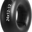 AR-PRO Relacement 24x12-12 Heavy-Duty Inner Tubes for ATV, Lawn Tractor, Mowers, Golf Cart, Snow Blowers, and More - With TR13 Straight Valve Stems - Made from Durable Butyl Rubber