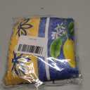 Lemon Round Tablecloth 60 Inch Blue Yellow French Country Style Fruit Floral Print Table Cloth Rustic Farmhouse Washable Polyester Table Cover for Kitchen Dining Room Party Indoor Outdoor Home Decor (Spring Summer Lemon)