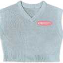 Clueless Women's Clueless Light Blue Vest, Large