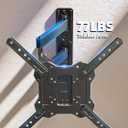 USX STAR UL Listed Full Motion TV Wall Mount for 28-60 Inch TV Mounts Up to 77 lbs, Max VESA 400x400mm, Wall Mount TV Bracket with Swivel, Tilting, Leveling Adjust & Extendable Arm