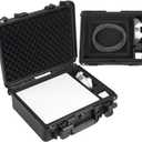 Waterproof Hard Case for Starlink Mini, Travel Carrying Case with Kickstand, Power Adapter, Pipe Adapter, Cables and Other Accessories