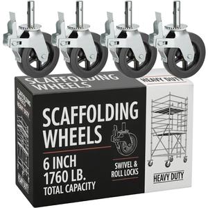 Scaffolding Wheels, Scaffold Caster, Scaffolding Parts, 6 Inch Set of 4