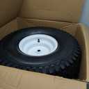 16x6.50-8 Flat Free Riding Lawn Mower Tire and Wheel, 2 Pcs 16x6.5-8nhs Garden Tractor Lawnmower Tyre, with 3/4" & 5/8" Bearing, 3" -4.5" -6" Centered Hub