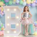 JoyMuse Marquee Letters 3 Feet Tall, Light Up Letters 3FT with Lights, Large Letters for Party, Letter B Light Up Letters for Baby Shower Wedding Proposal Graduation Birthday Decorations
