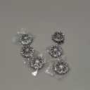 PATIKIL 6 Pcs Rhinestone Button Covers Decorative Clips with 10 Pcs White Sewing Buttons Detachable Marquise Sewing Replacement for Women Men DIY Crafts Accessories (White/Silver)