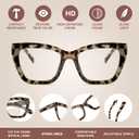 HIYANJN Bifocal Reading Glasses For Women Men 3 Pack Fashion Cat Eye Computer Readers Clear Top Oversized Eyeglasses