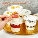 Lilymicky 200 PACK 9 oz Clear Plastic Cups with Flat Lids