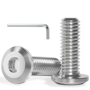 VGBUY M6-1.0 x 18 mm 70Pcs Flat Head Hex Socket Cap Screws Bolts,304 Stainless Steel 18-8,Full Thread,Hex Spanner Included(VG30105)